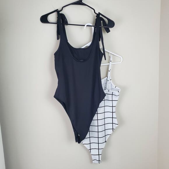 SHEIN | Bodysuits (Lot of 2) | Black/White | Tank | Small - Picture 2 of 8